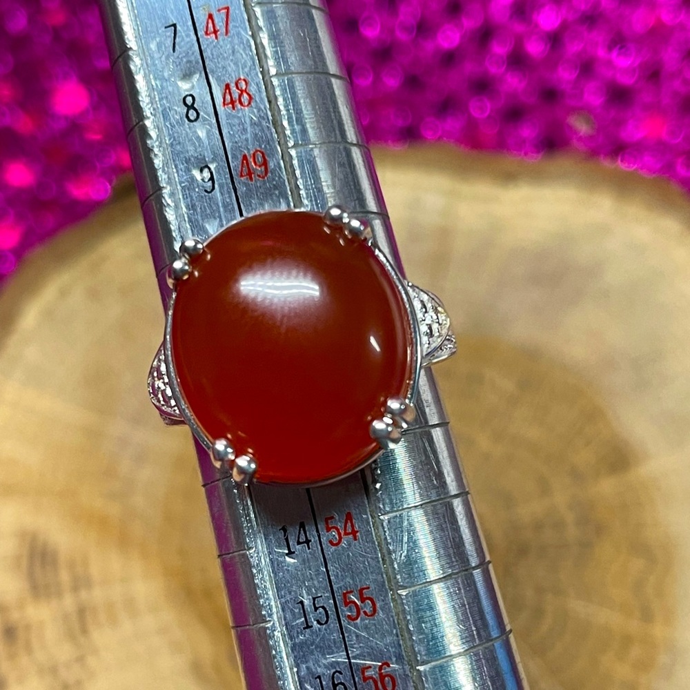 Carnelian Sterling Silver Ring